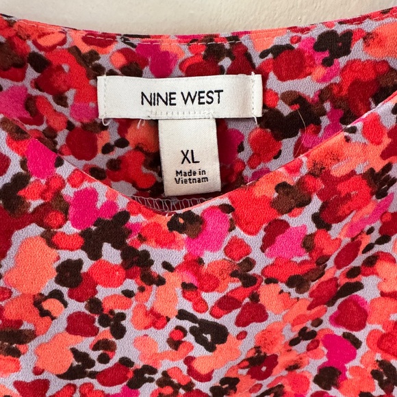 Nine West Boho Fushia Periwinkle and Chocolate Fitted Sleeveless Camisole XL - Picture 6 of 8